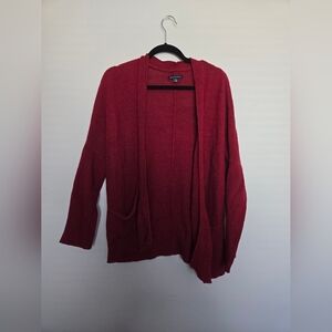 American Eagle Outfittera Red Open Front Cardigan